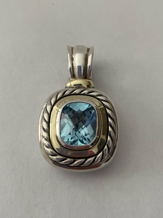 David Yurman Jewelry - David Yurman Large Classic Blue Topaz Albion Enhancer